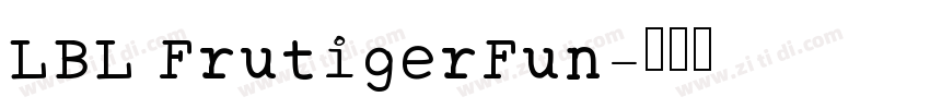 LBL FrutigerFun字体转换